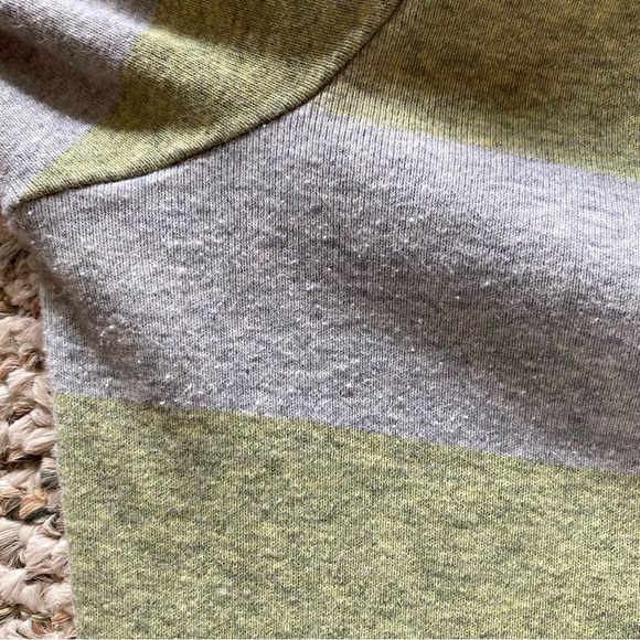 5/$15 Nollie Casual Gray & Yellow Striped Button-up Cardigan Sweatshirt XL - Picture 7 of 7